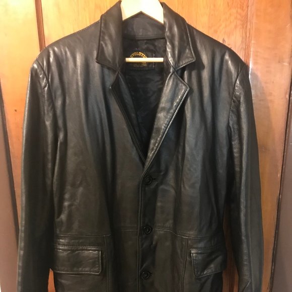 Revolution | Jackets & Coats | Revolution Black Leather Blazer Jacket ...